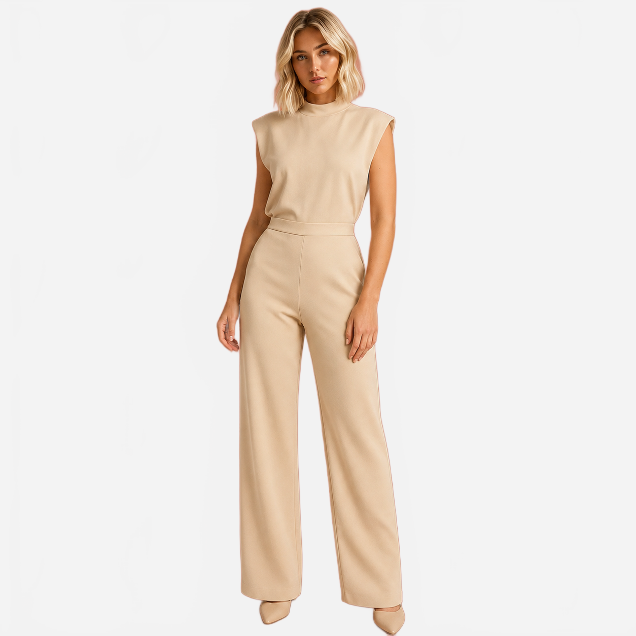 Calista | Women's Satin Jumpsuit with Open Back