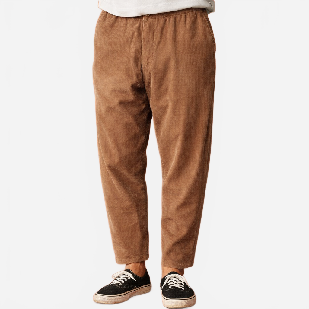 John | Men's Vintage Cropped Loose Fit Corduroy Pants