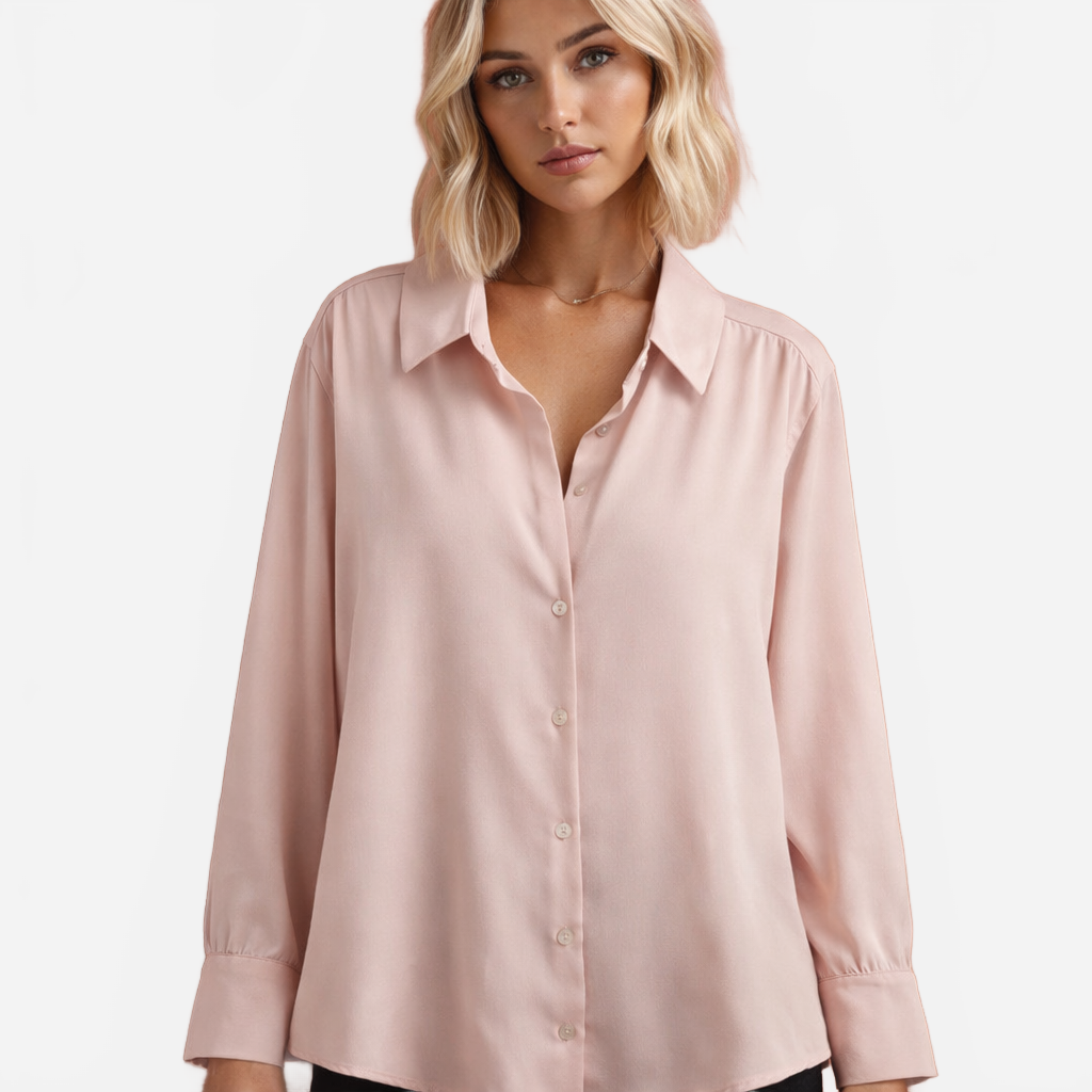Marit | Women's Satin-Like Elegant Loose Fit Blouse