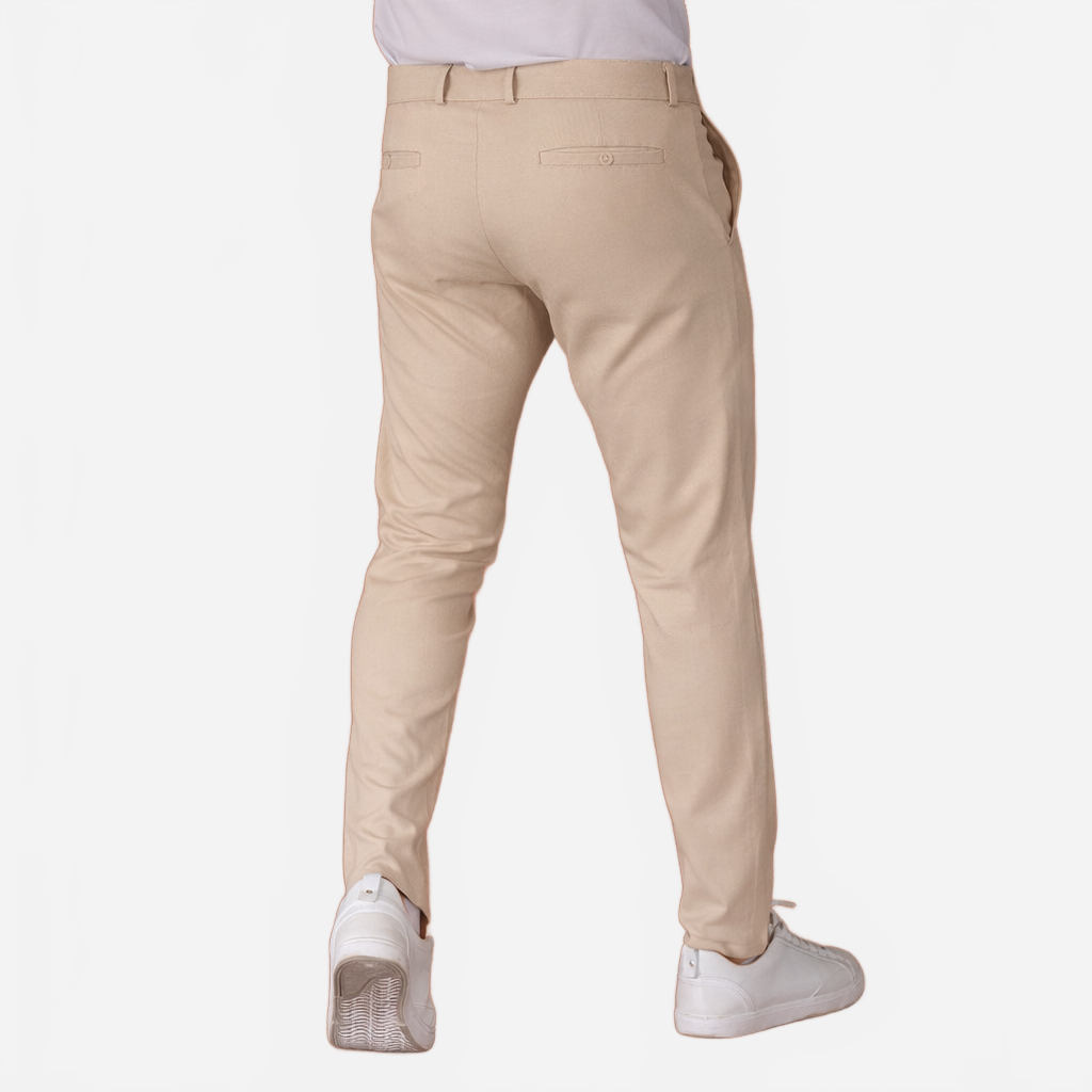 Sebastiaan | Men's Slim Fit Trousers with Straight Legs and Pockets