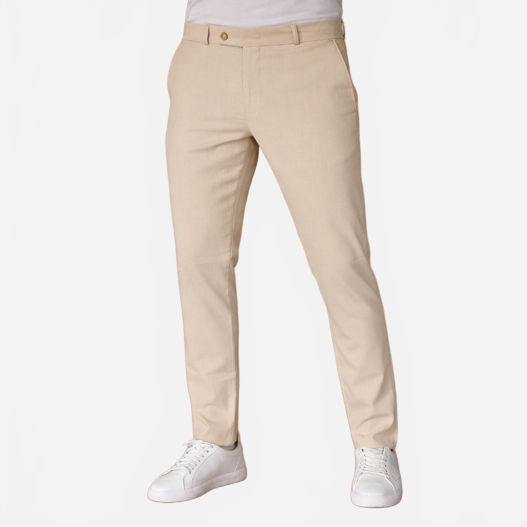 Sebastiaan | Men's Slim Fit Trousers with Straight Legs and Pockets