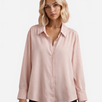 Marit | Women's Satin-Like Elegant Loose Fit Blouse