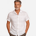 Lennart | Men's Crocheted Summer Shirt with Lapel Collar
