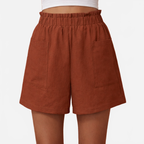 Elira | Women's Casual Linen Shorts with Elastic Waistband and Pockets