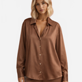 Marit | Women's Satin-Like Elegant Loose Fit Blouse
