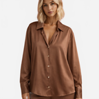 Marit | Women's Satin-Like Elegant Loose Fit Blouse