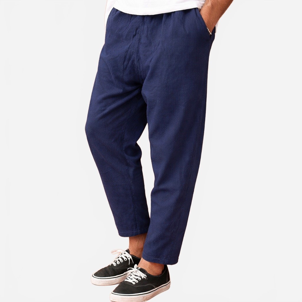 John | Men's Vintage Cropped Loose Fit Corduroy Pants
