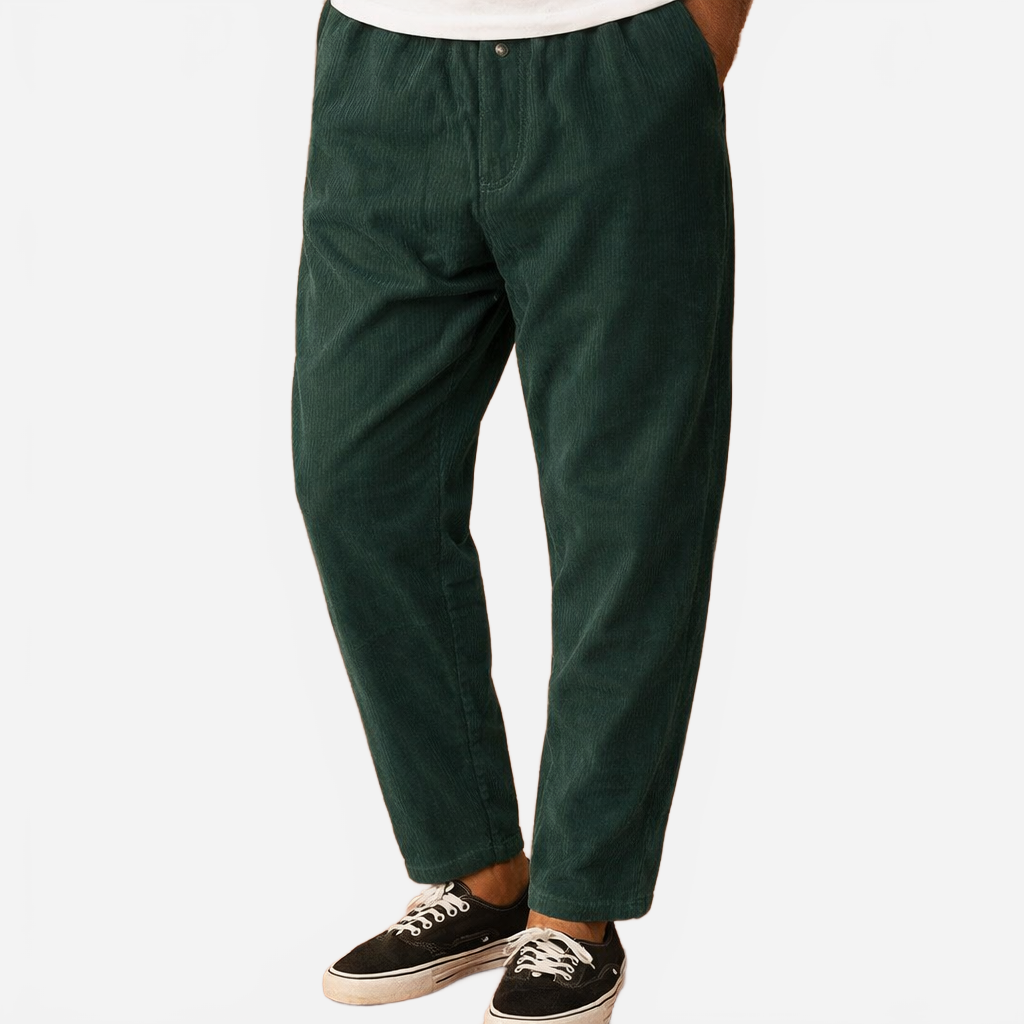 John | Men's Vintage Cropped Loose Fit Corduroy Pants